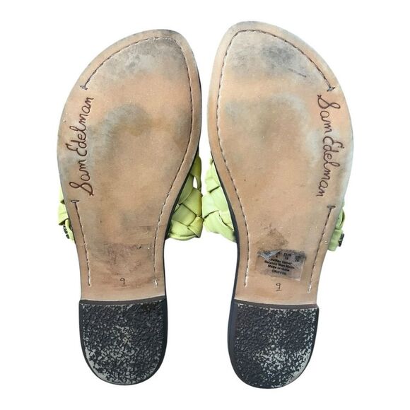Sam Edelman Women's Yellow Woven Sandals - Picture 7 of 7